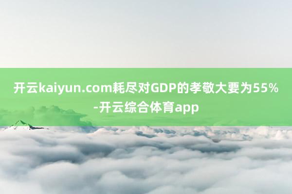 开云kaiyun.com耗尽对GDP的孝敬大要为55%-开云综合体育app