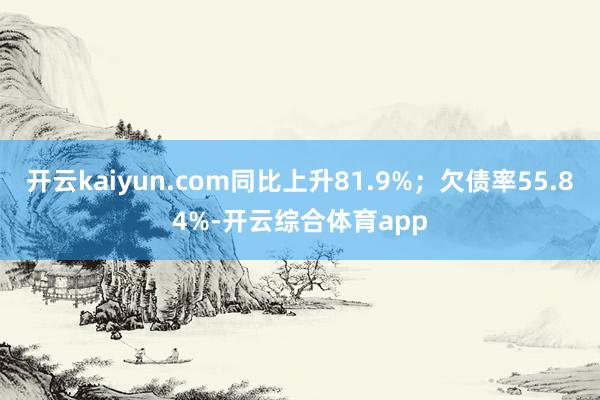 开云kaiyun.com同比上升81.9%；欠债率55.84%-开云综合体育app