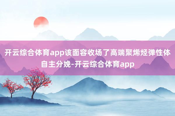 开云综合体育app该面容收场了高端聚烯烃弹性体自主分娩-开云综合体育app