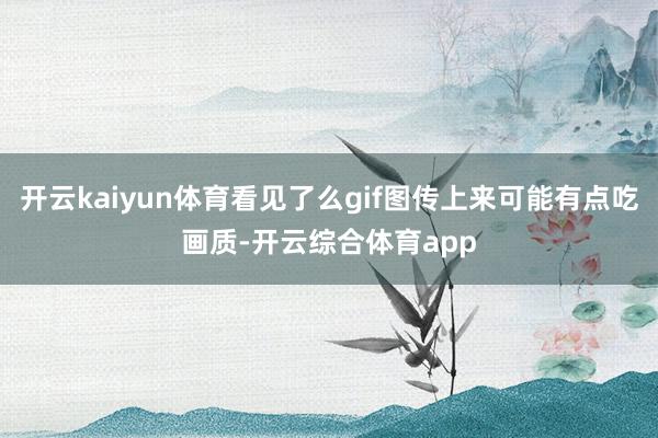 开云kaiyun体育看见了么gif图传上来可能有点吃画质-开云综合体育app