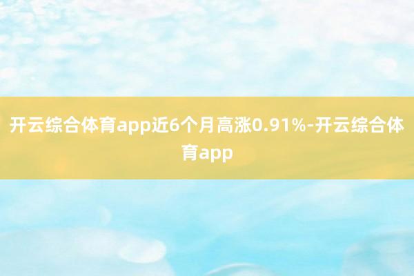 开云综合体育app近6个月高涨0.91%-开云综合体育app
